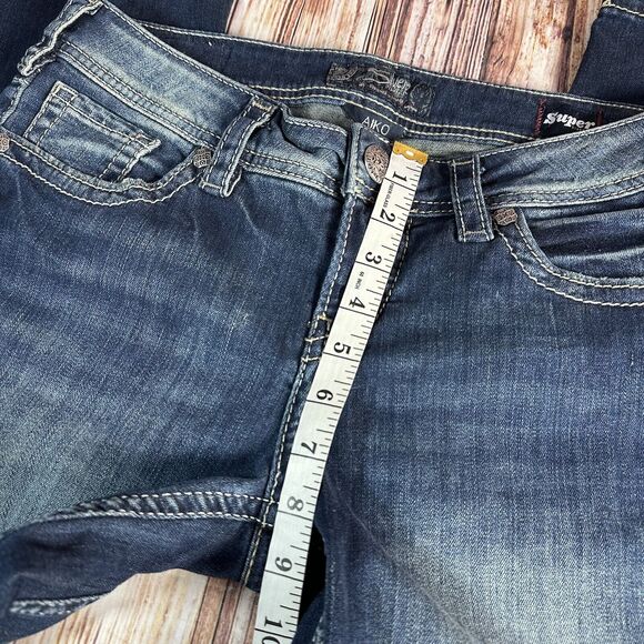 Silver Jeans AIKO Mid Capri Womens Size 30 Blue Low Rise Denim Crop Pants 30x24 - Picture 6 of 13
